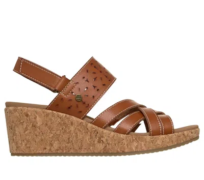 Skechers Arch Fit Beverlee 2.0 Natural Era Wedge Sandal In Brown