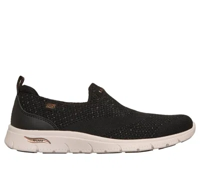 Skechers Women's Arch Fit Refine 2.0 - Copper Chic Slip-on Shoes In Black