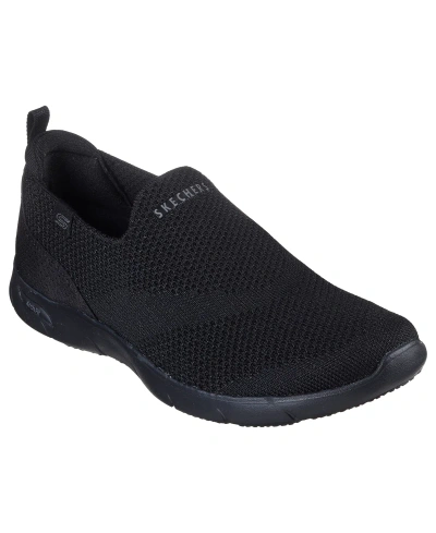 Skechers Street Billion Losta Womens Elastic Gore Cross Strap Design For Sock-like Comfort Slip-on Sneakers In Black