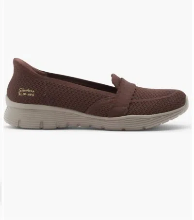 Skechers Women's Be-lux Moonlight Stroll Slip On Shoes In Chocolate In Brown