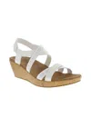 Skechers Women's Beverlee Delicate Glow Wedge Sandal In White In White