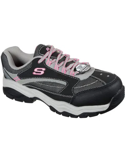 Skechers Women's Biscoe Heavy-duty Safety Sneakers In Black Grey