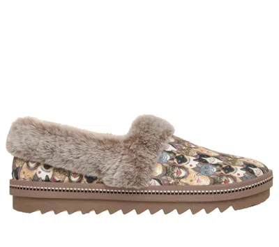 Skechers Women's Bobs Cozy Kiss - Purrty Face Slipper In Brown