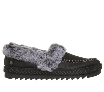 Skechers Women's Bobs Cozy Kiss - Snug Stitch Slipper In Black