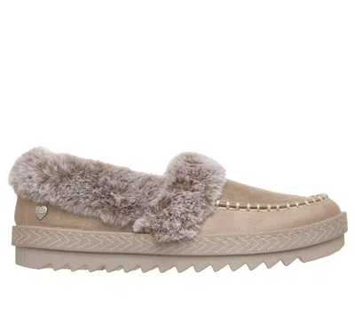 Skechers Women's Bobs Cozy Kiss - Snug Stitch Slipper In Brown