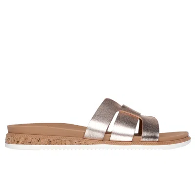 Skechers Women's Bobs Desert Kiss Low - Peak Look Sandals In Gold