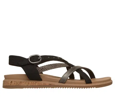Skechers Women's Bobs Desert Kiss Low - Seaside Sling Sandals In Black