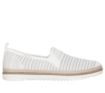 Skechers Women's Bobs Flexpadrille Lo - So Chic Flats In White