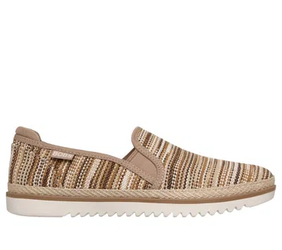 Skechers Women's Bobs Flexpadrille Lo - Sunny Stripes Slip-on Shoes In Brown