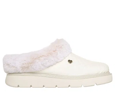 Skechers Women's Bobs Keepsakes Lite - Cozy Fit Home Haven Slipper In Off White