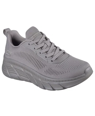 Skechers Women's Bobs Sport B Flex Hi Casual Wedge Sneakers From Finish Line In Gray