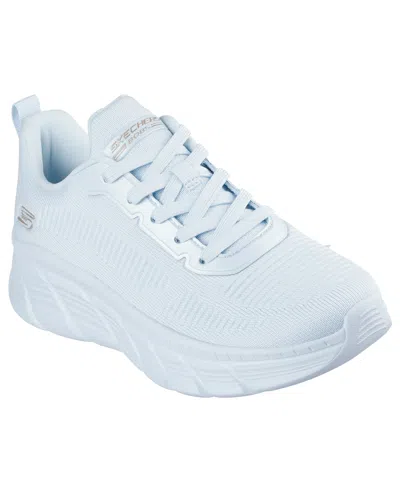 Skechers Women's Bobs Sport B Flex Hi Casual Wedge Sneakers From Finish Line In Light Blue