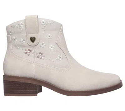 Skechers Women's Bobs Wander Luxe - Blooming Walk Bootie Shoes In White