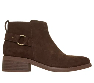 Skechers Women's Bobs Wander Luxe - Urban Step Bootie Shoes In Brown