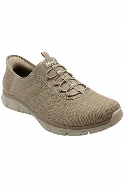 Skechers Women's Brilliance Night Shift Slip-on Shoe In Taupe In Gray