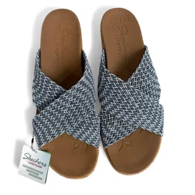 Skechers Women's Cali Beverlee Vacation Mode Wedge Sandals In Blue