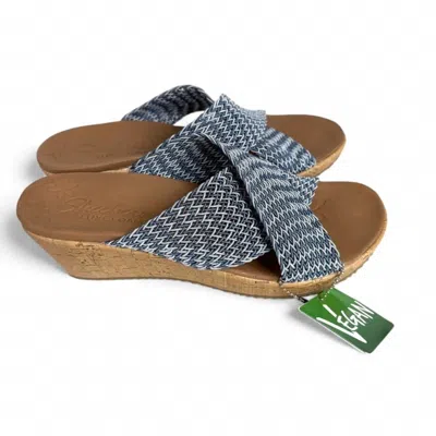Skechers Women's Cali Beverlee Vacation Mode Wedge Sandals In Blue