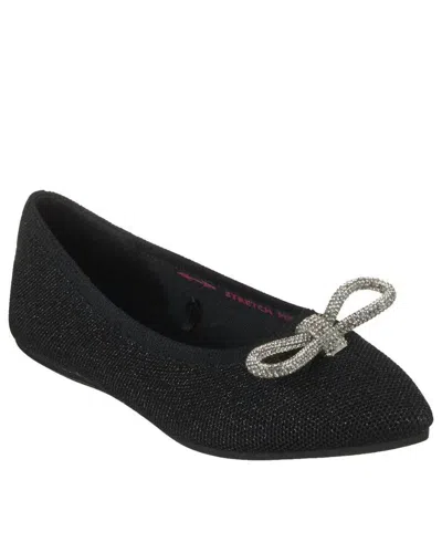 Skechers Women's Cleo Point Glitzy Haze Flats In Black In Animal Print