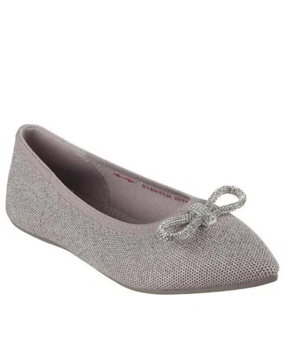 Skechers Women's Cleo Point Glitzy Haze Flats In Taupe In Multi