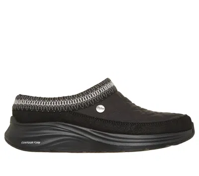 Skechers Women's Contour Foam Boot - Cozy Fit Cascade Shoes In Black