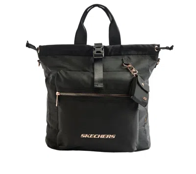 Skechers Women's Convertible Backpack Buckle Bag In Black