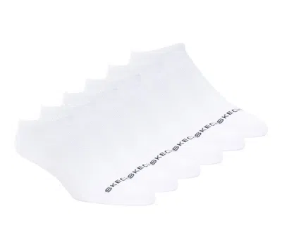 Skechers Women's Cotton No-show Socks - 6 Pack In White