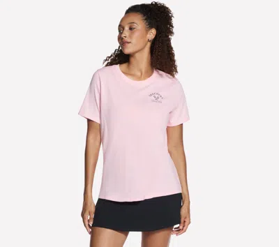Skechers Women's Court Classics Short Sleeve T-shirt In Pink