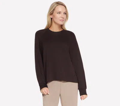 Skechers Women's Cozy Luxe Crewneck Top In Animal Print