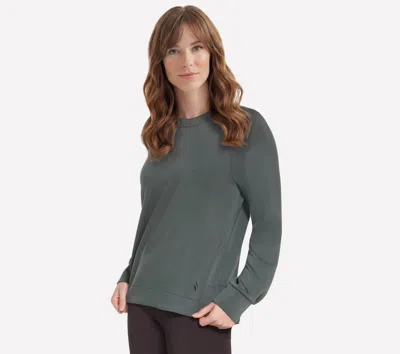 Skechers Women's Cozy Luxe Crewneck Top In Gray
