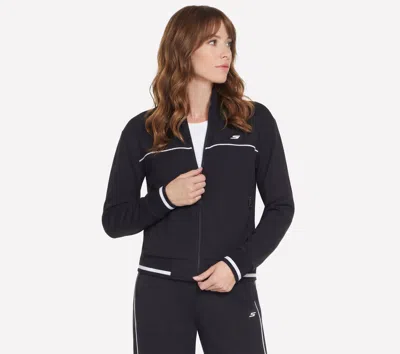 Skechers Women's Cozy Luxe Track Jacket In Black