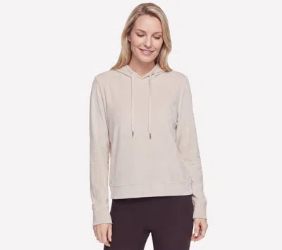 Skechers Women's Cozy Luxe Velour Hoodie In Beige