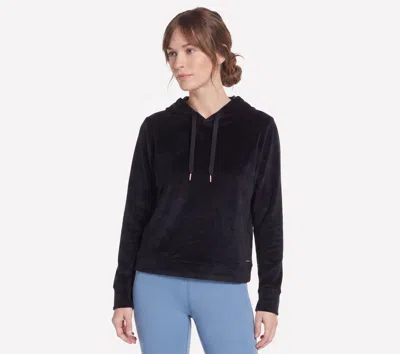 Skechers Women's Cozy Luxe Velour Hoodie In Black