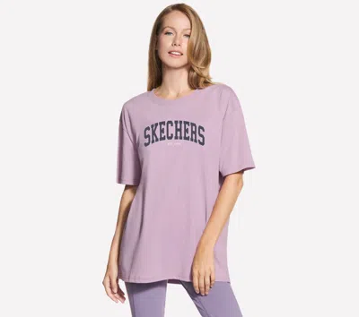 Skechers Women's Destination Short Sleeve T-shirt In Purple