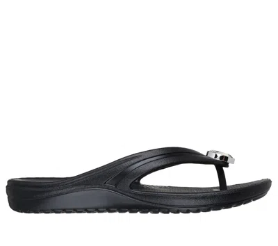 Skechers Women's Foamies: Bay Breeze - Bejeweled Sandals In Black