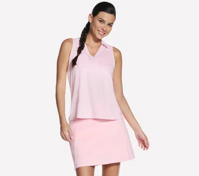 Skechers Women's Go Dri Swift Polo Tank Top In Pink
