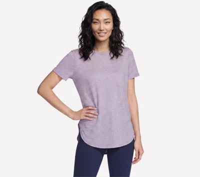 Skechers Women's Go Dri Swift Stripe Tunic Top T-shirt In Multi