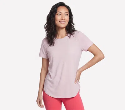 Skechers Women's Go Dri Swift Stripe Tunic T-shirt In Pink