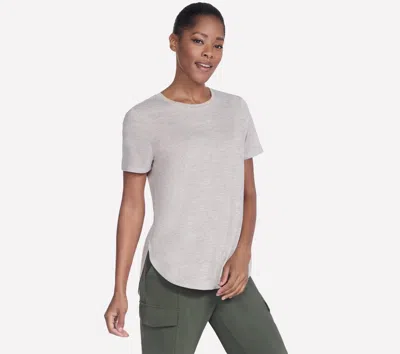 Skechers Women's Go Dri Swift Stripe Tunic T-shirt In Neutral