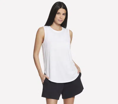 Skechers Women's Go Dri Swift Tunic Tank Top In White