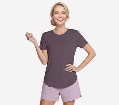 Skechers Women's Go Dri Swift Tunic Top T-shirt In Purple