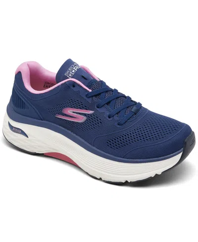 Skechers Women's Go Run Max Cushioning Arch Fit In Navy,pink