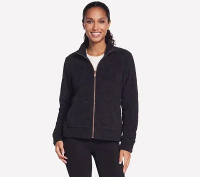 Skechers Women's Go Snuggle Cozy Jacket In Black