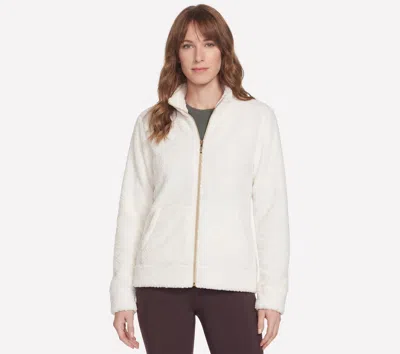 Skechers Women's Go Snuggle Cozy Jacket In Off White
