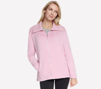 Skechers Women's Go Snuggle Tunic Top Full Zip Jacket In Lilac