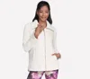 Skechers Go Snuggle Tunic Fullzip Jacket In White