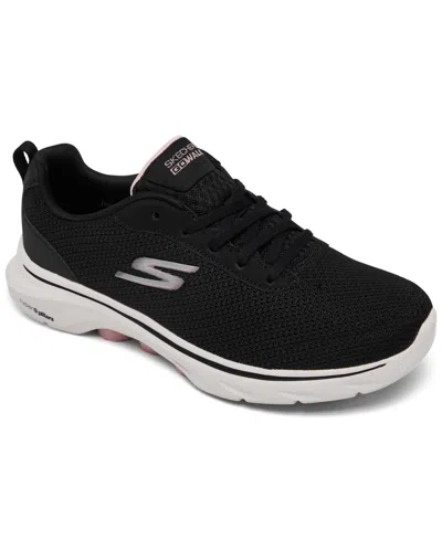 Skechers Swift-fit Go Walk 5 Sneaker In Black,pink