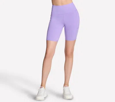 Skechers Women's Go Walk 8 Inch Walk Short In Purple