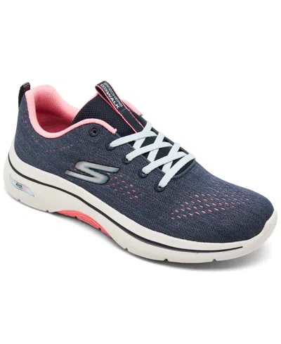 Skechers Women's Go Walk Arch Fit 2.0 In Navy,hyperpink