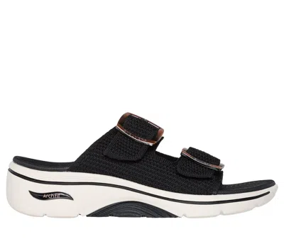 Skechers Women's Go Walk Arch Fit 2.0 Sandals - Chloe In Black