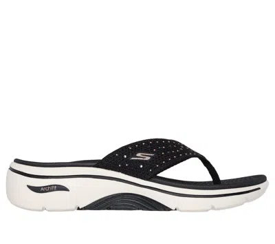 Skechers Women's Go Walk Arch Fit 2.0 Sandals - Claire In Black